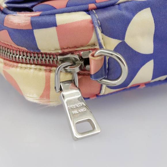 PRADA Chain Shoulder Bag Nylon Purple Silver Auth 96985 - Picture 10 of 16